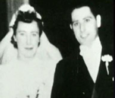 Helen Travolta with her husband Salvatore “Sam” Travolta Jr. on their wedding day